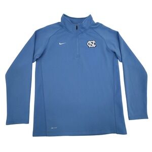 Nike UNC Tar Heels Pullover Shirt Youth Boys XL Blue Long Sleeve 1/4 ZipDri Fit
